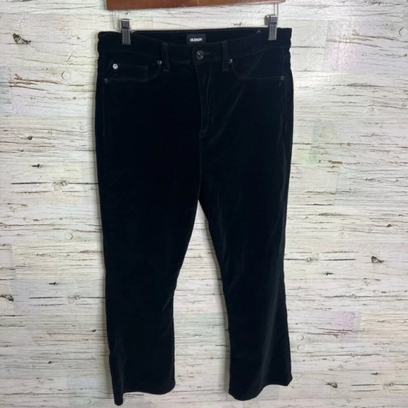 HUDSON Women Velvet Jean High  Rise Brix Cropped Boot blue size 31 - Picture 1 of 8